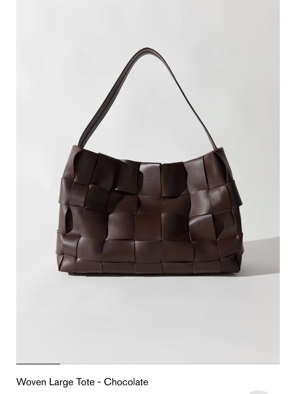 St. Agni Chocolate Woven Shoulder Tote